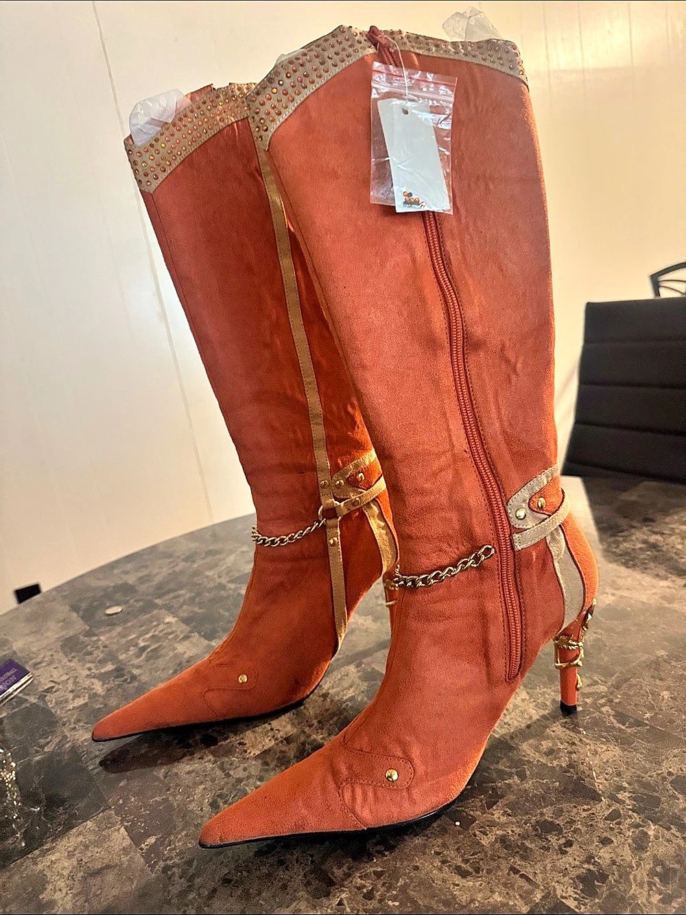 Lady Godiva Orange boots